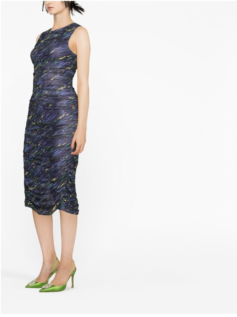 Rotate ABITO MIDI CON FANTASIA ASTRATTA Blu