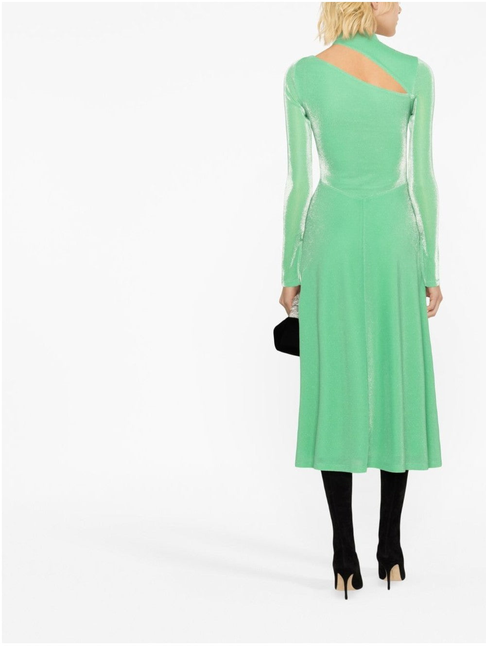 Rotate MIDI CUT-OUT DRESS Green