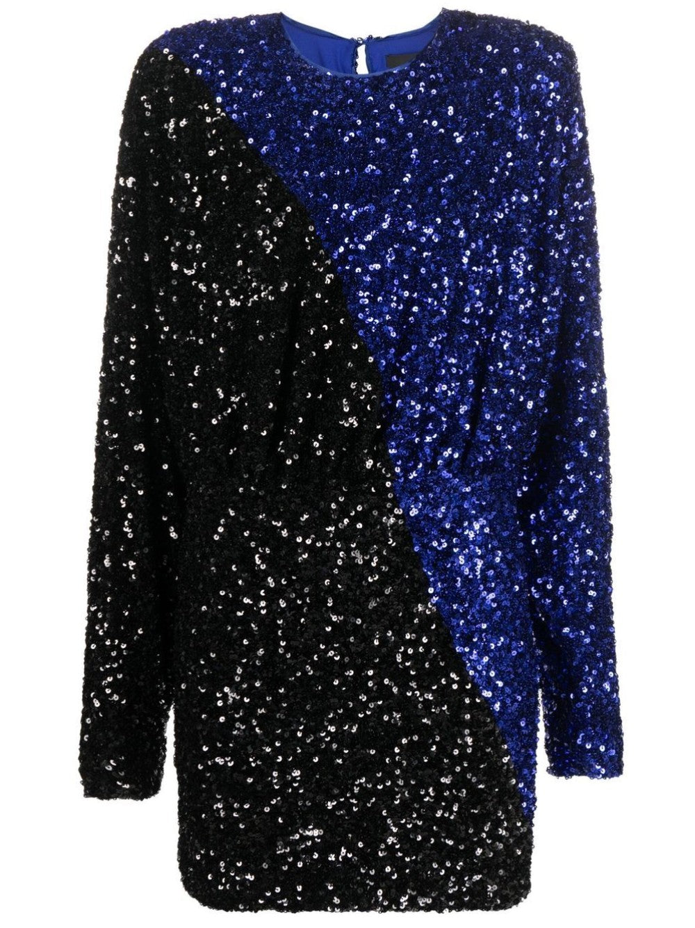 ROBE COURTE À SEQUINS BICOLORE