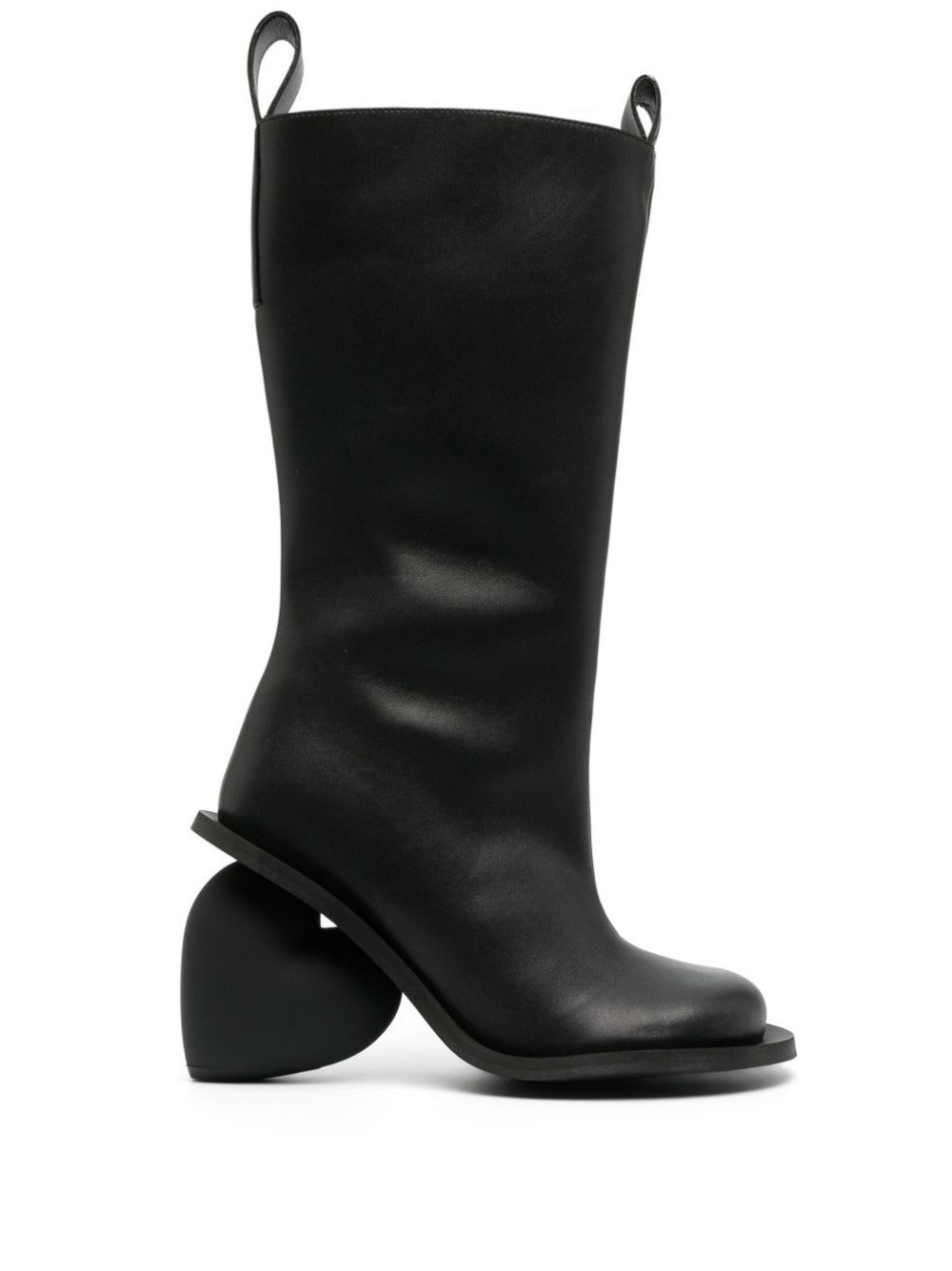 Yume Yume KNEE BOOTS WITH HEART HEEL Black