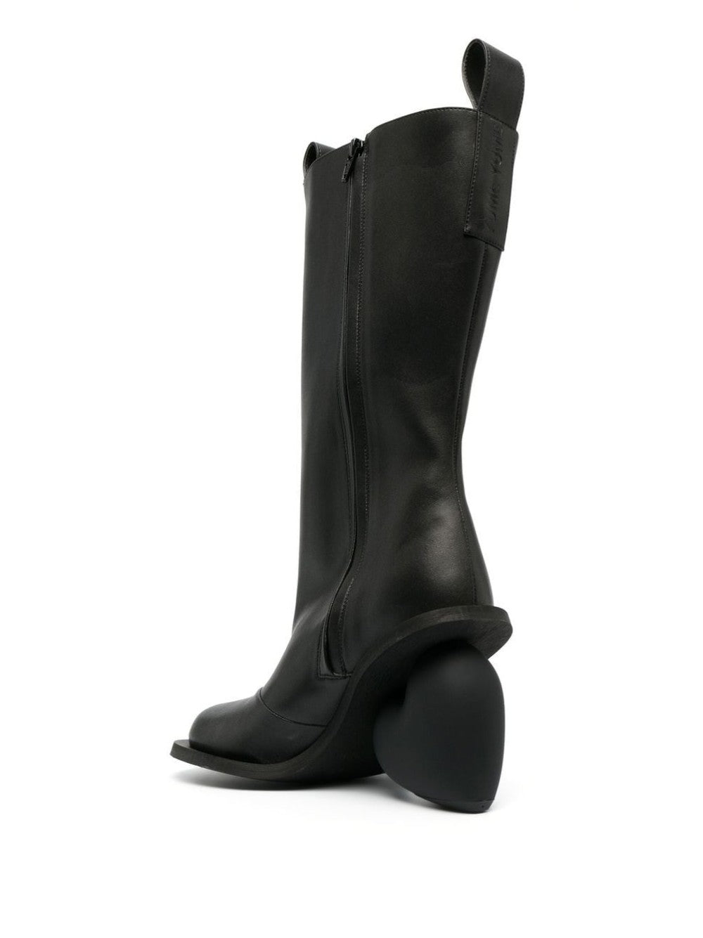 Yume Yume KNEE BOOTS WITH HEART HEEL Black