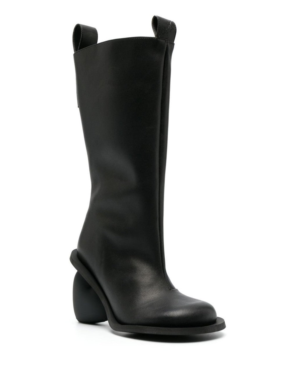 Yume Yume KNEE BOOTS WITH HEART HEEL Black