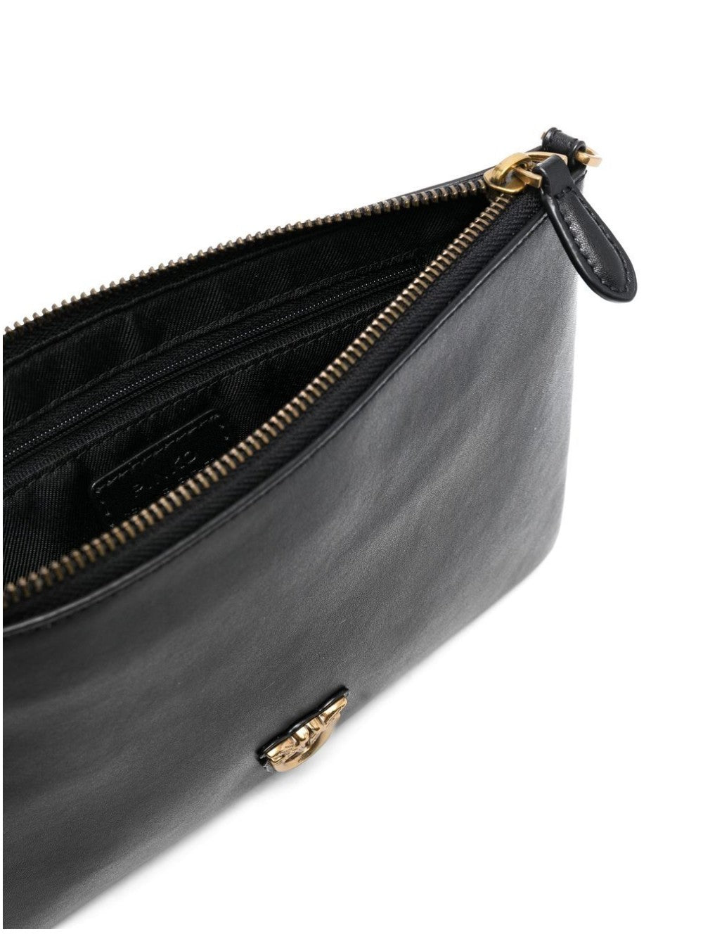 Pinko BORSA FLAT IN PELLE MANO SETA Nero