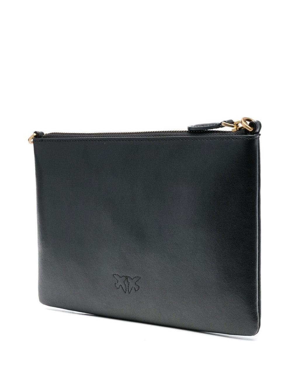 Pinko BORSA FLAT IN PELLE MANO SETA Nero