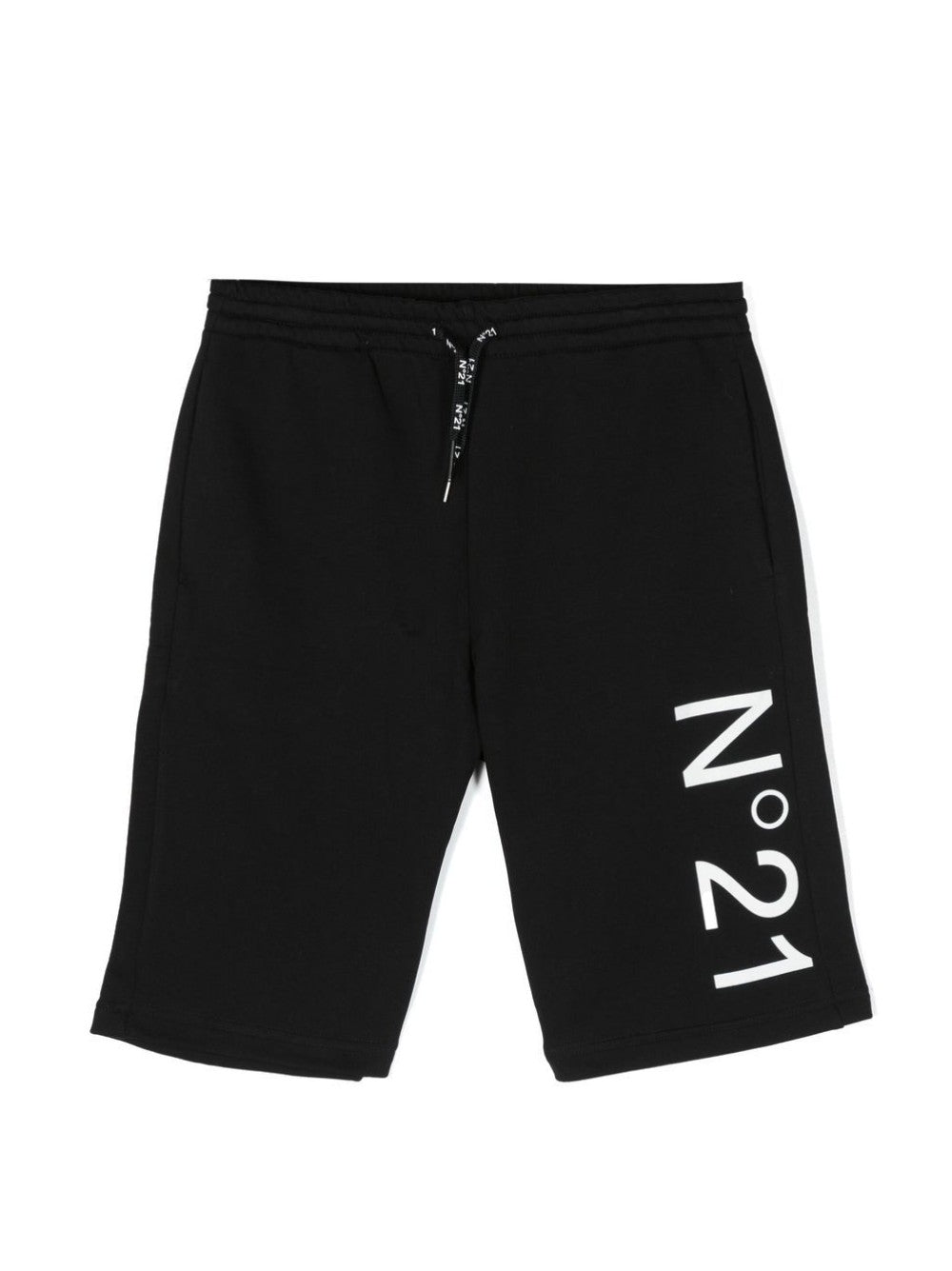 N.21 SHORTS CON STAMPA LOGO Nero