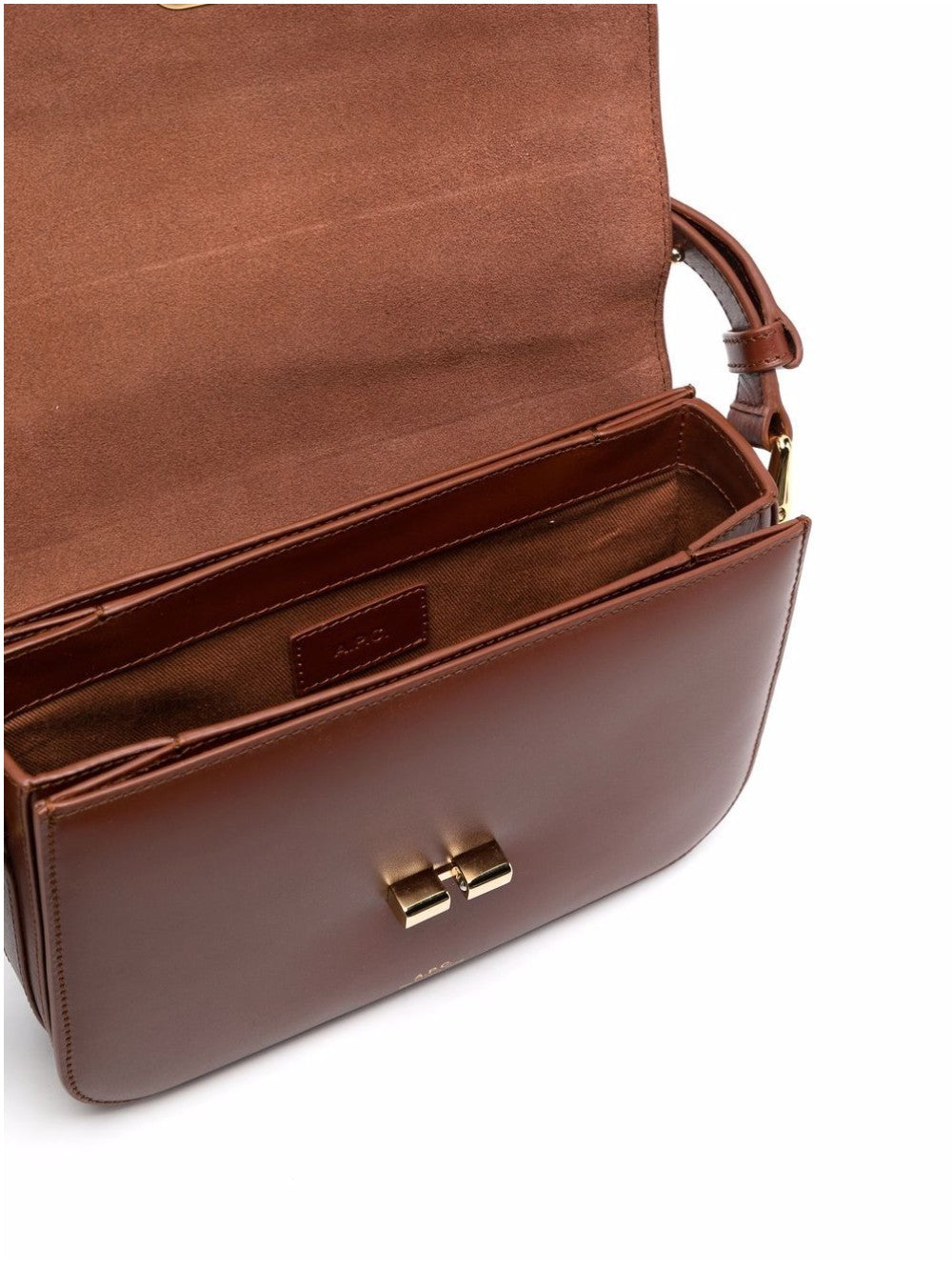 "A.p.c. BORSA A TRACOLLA "GRACE" Marrone"