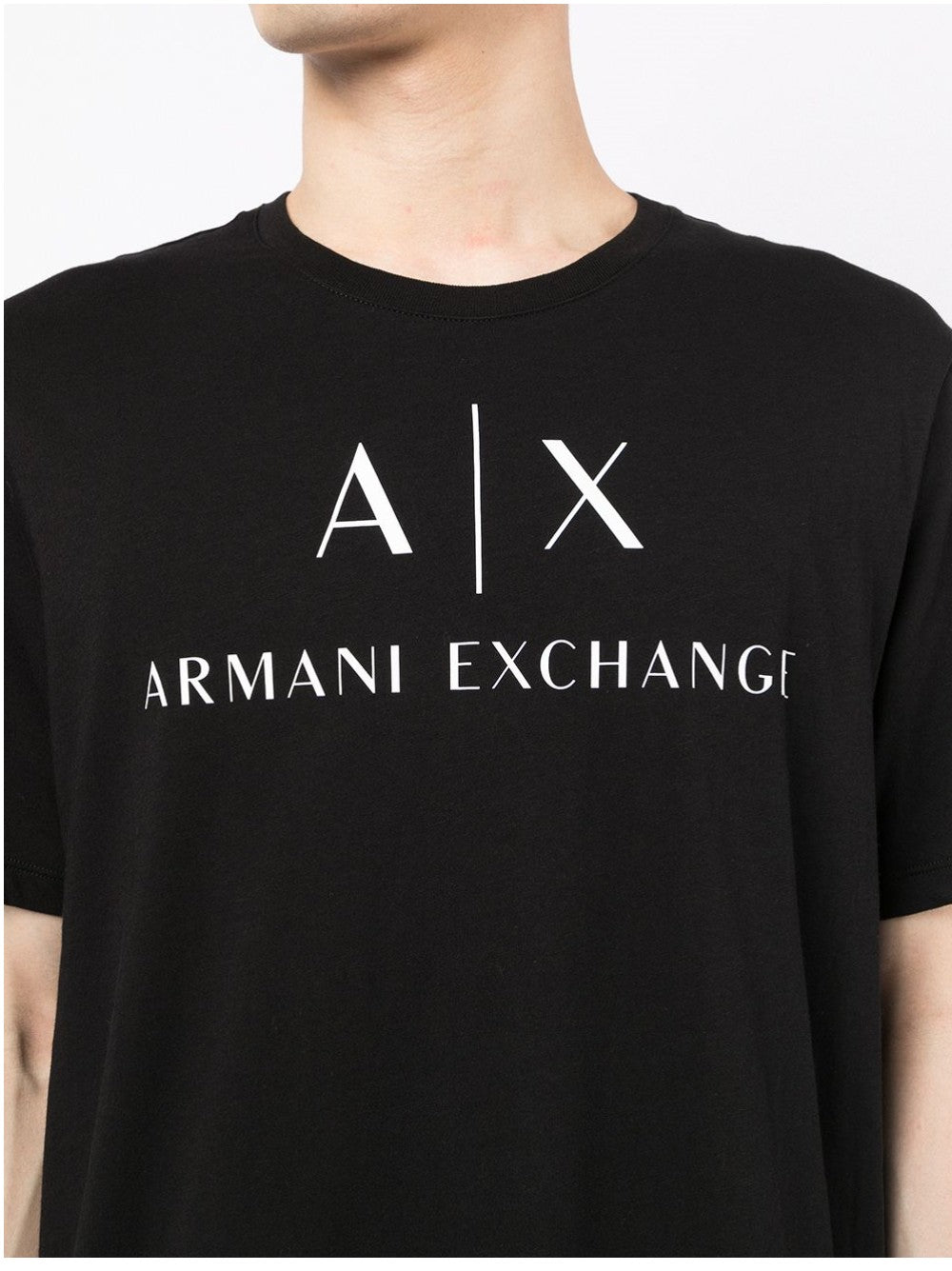 Armani Exchange T-SHIRT CON STAMPA LOGO Nero