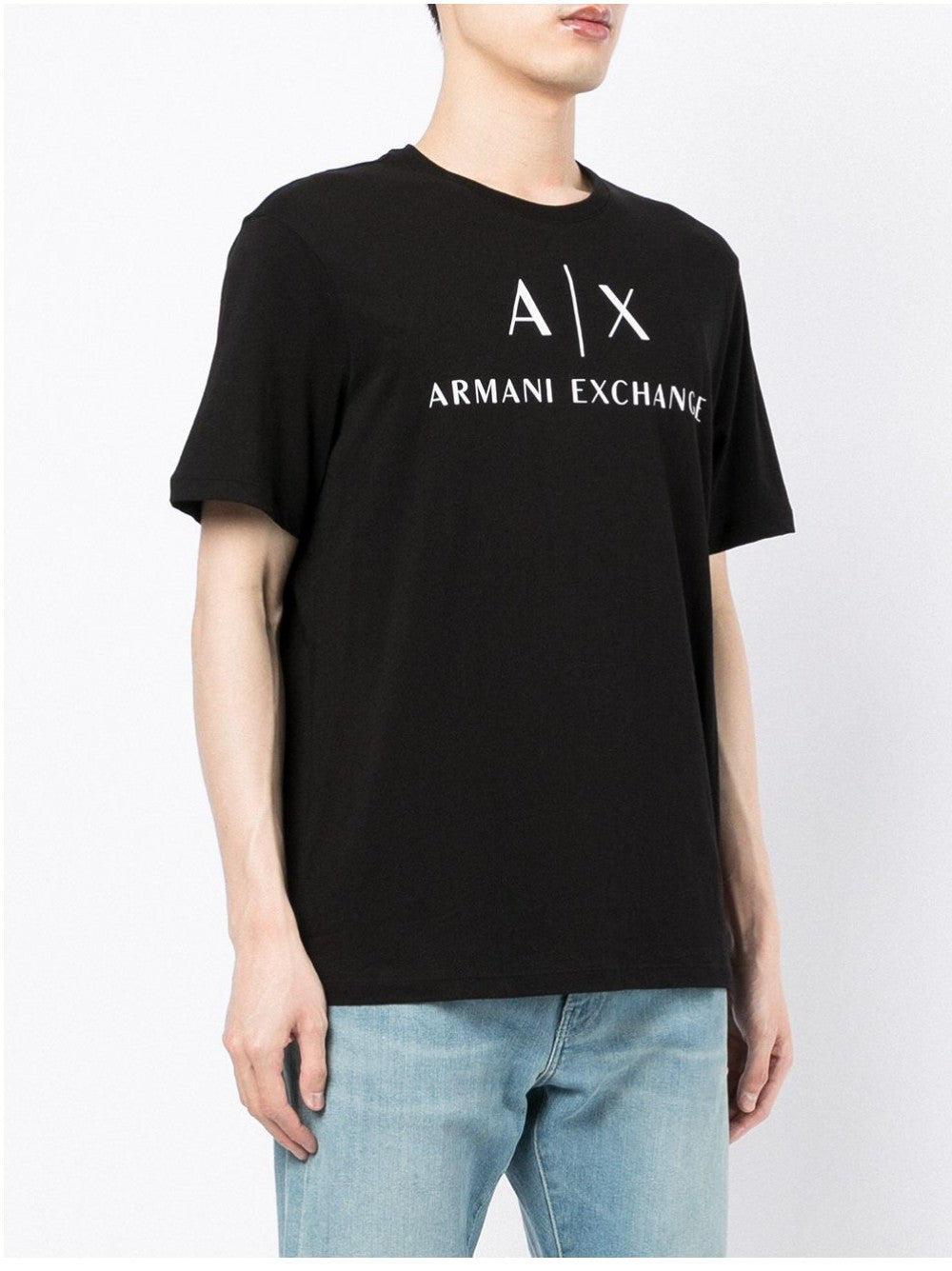 Armani Exchange T-SHIRT CON STAMPA LOGO Nero