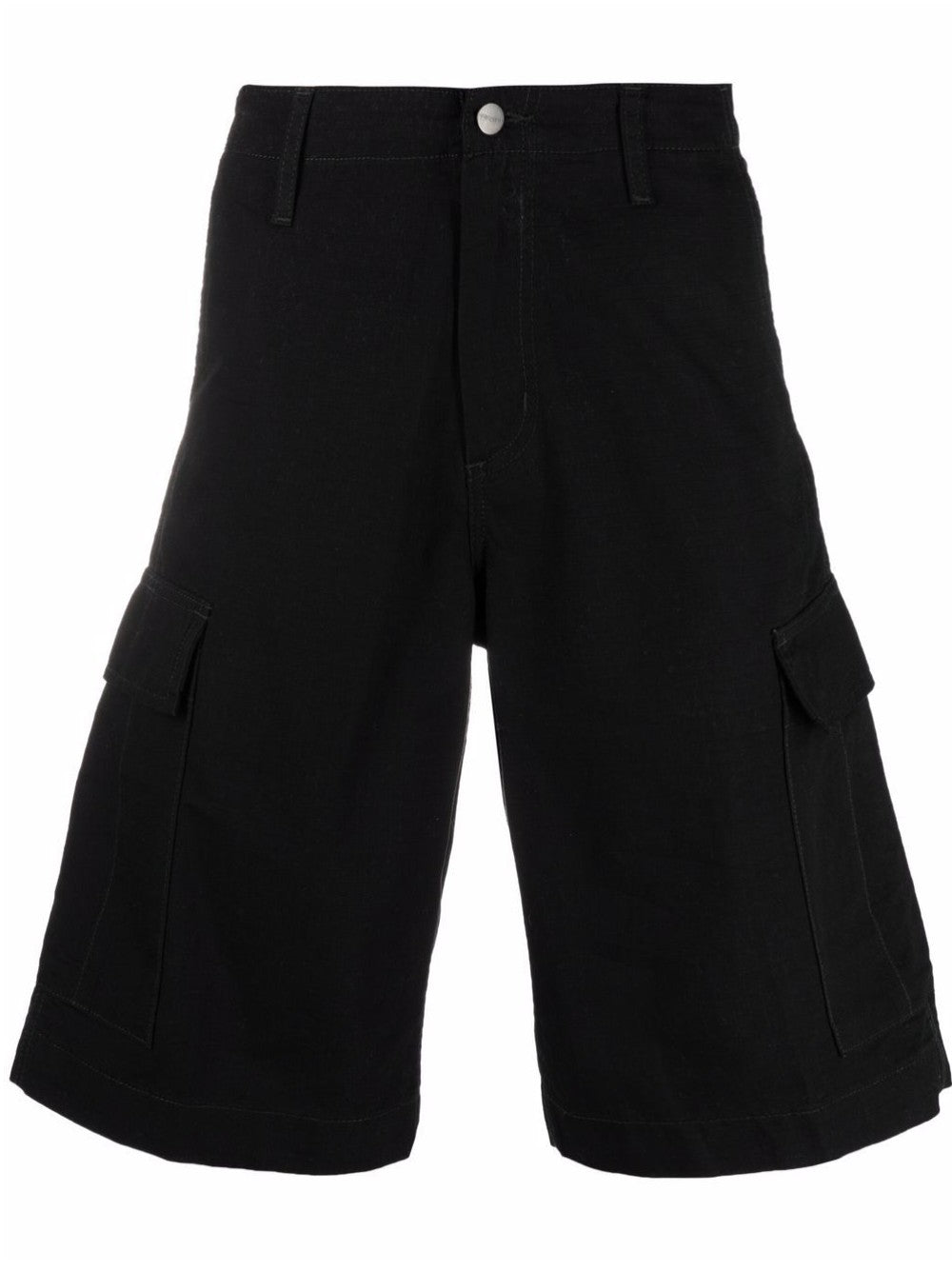 Carhartt Wip SHORTS CARGO CON TAPE LOGO Nero