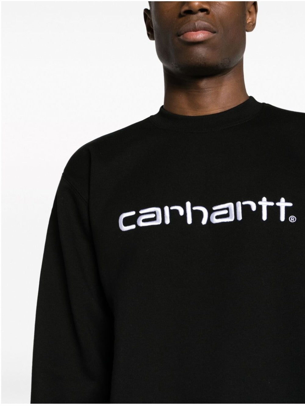 Carhartt Wip FELPA CON LOGO A CONTRASTO Nero