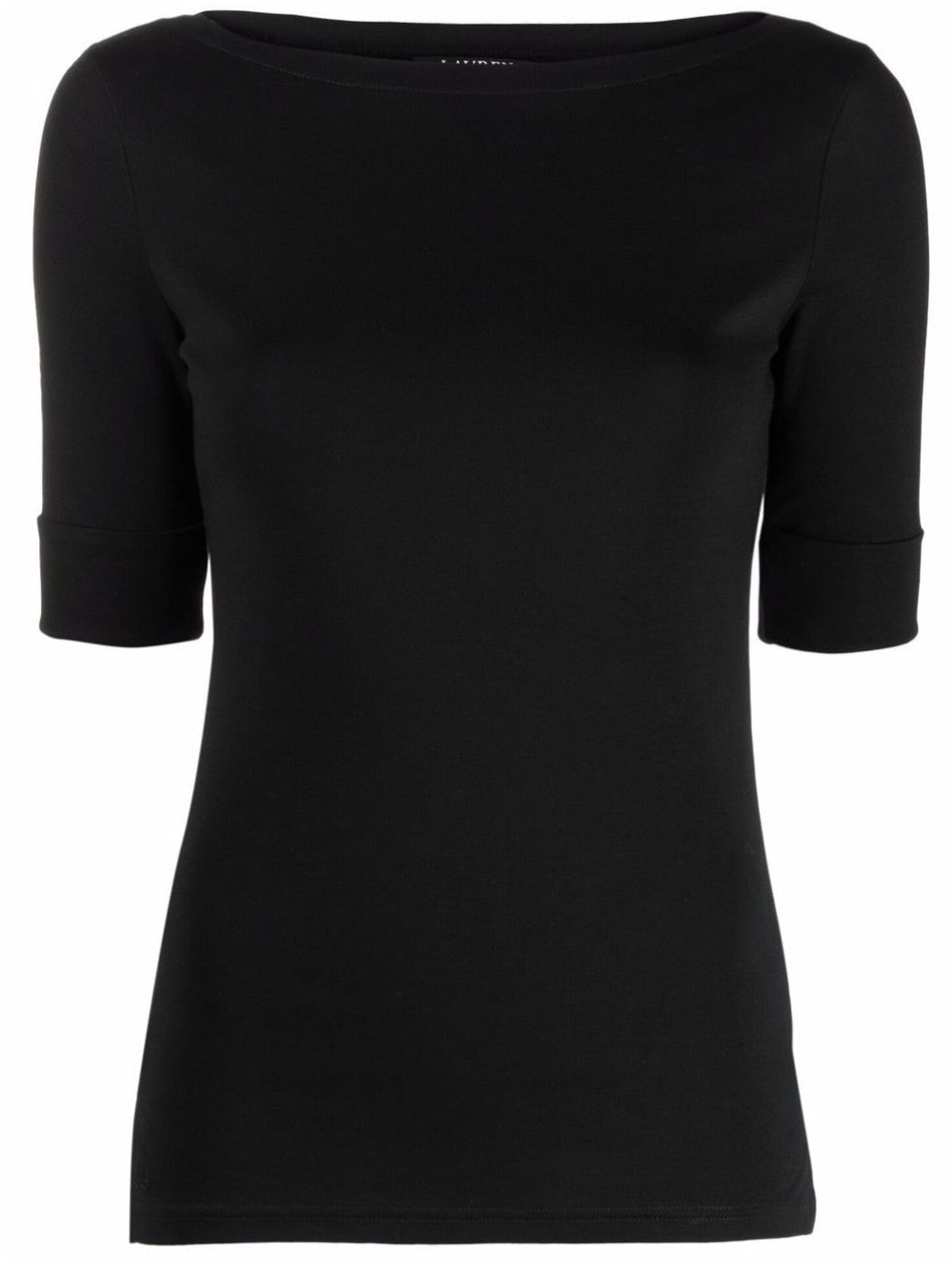 Lauren Ralph Lauren T-SHIRT CON SCOLLO A BARCHETTA Nero