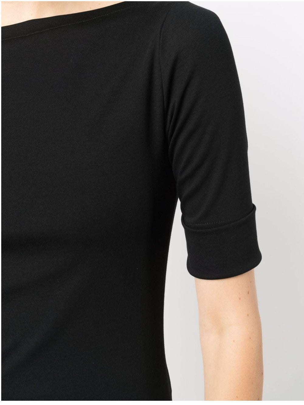Lauren Ralph Lauren T-SHIRT CON SCOLLO A BARCHETTA Nero