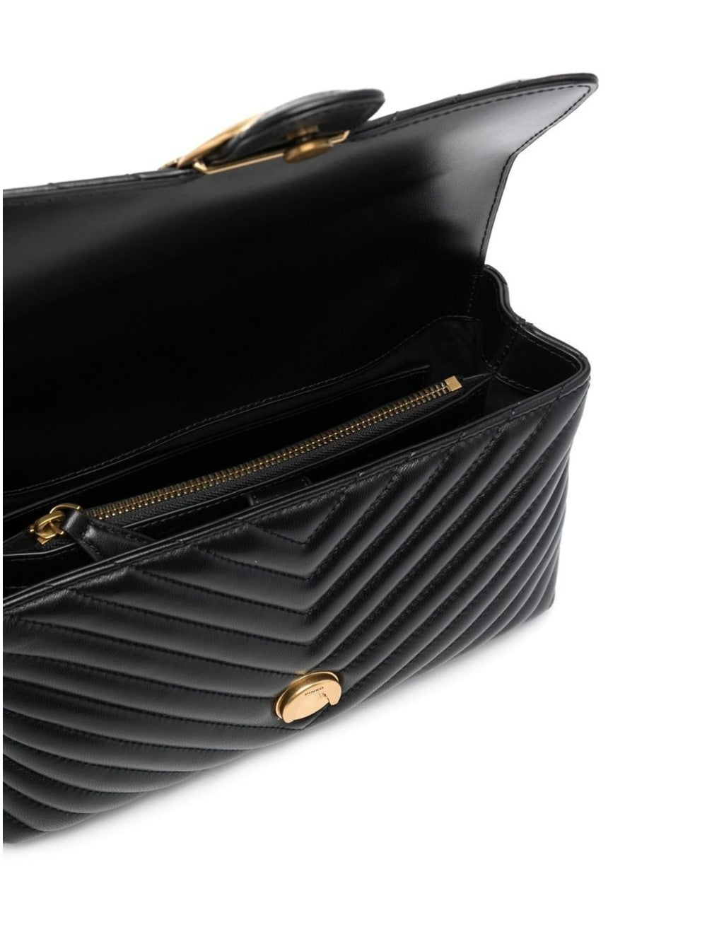 "Pinko BORSA "CLASSIC LADY LOVE PUFF CHEVRON" Nero"