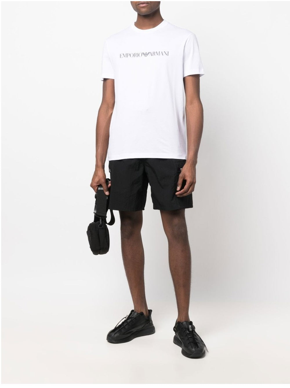 Emporio Armani T-SHIRT CON LOGO A CONTRASTO Bianco