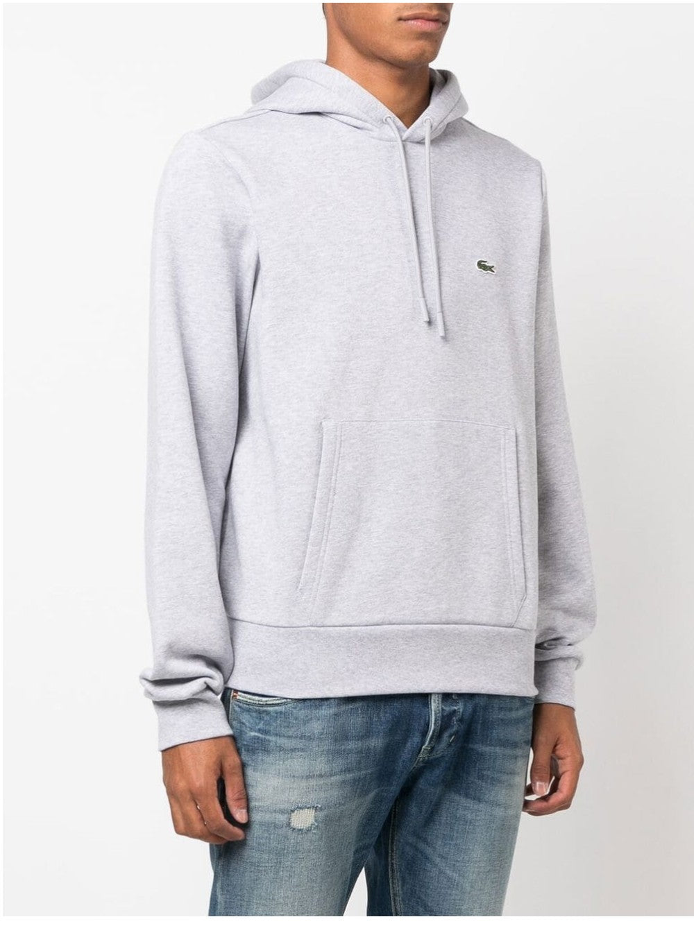 Lacoste FELPA CON LOGO RICAMATO Grigio