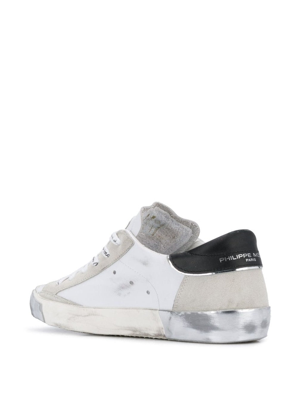 Philippe Model Paris SNEAKERS PHILIPPE MODEL PRSX FOXY LAMINÉ BLANC ARGENT – PRLD-MA02 Bianco