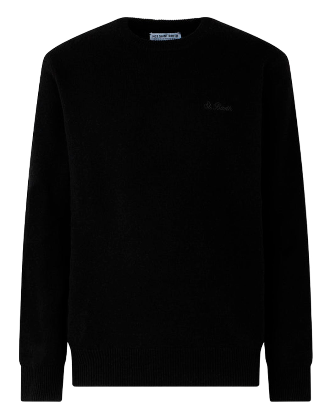 Mc2 Saint Barth MAGLIA CON LOGO RICAMATO Nero