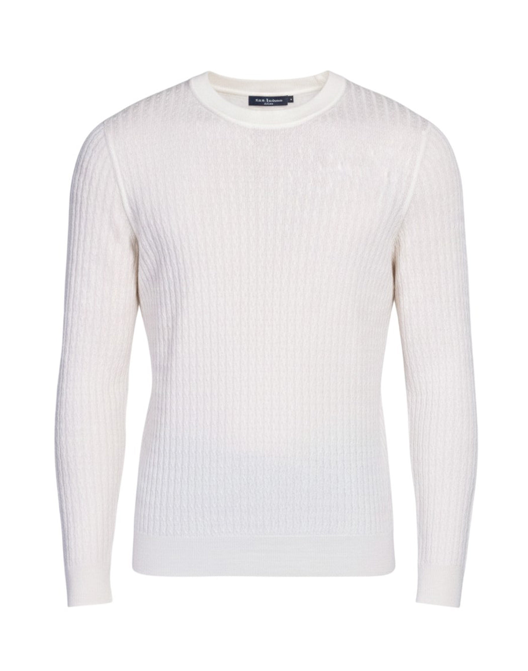 Corsinelabedoli MAGLIONE GIROCOLLO CON TEXTURE Bianco