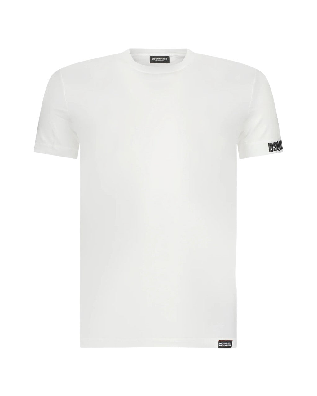 T-SHIRT CON ETICHETTA LOGATA SUL FONDO