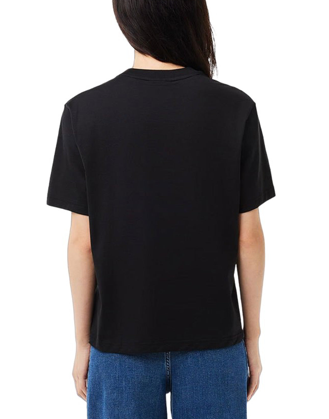 Lacoste T-SHIRT CON MINILOGO FRONTALE Nero