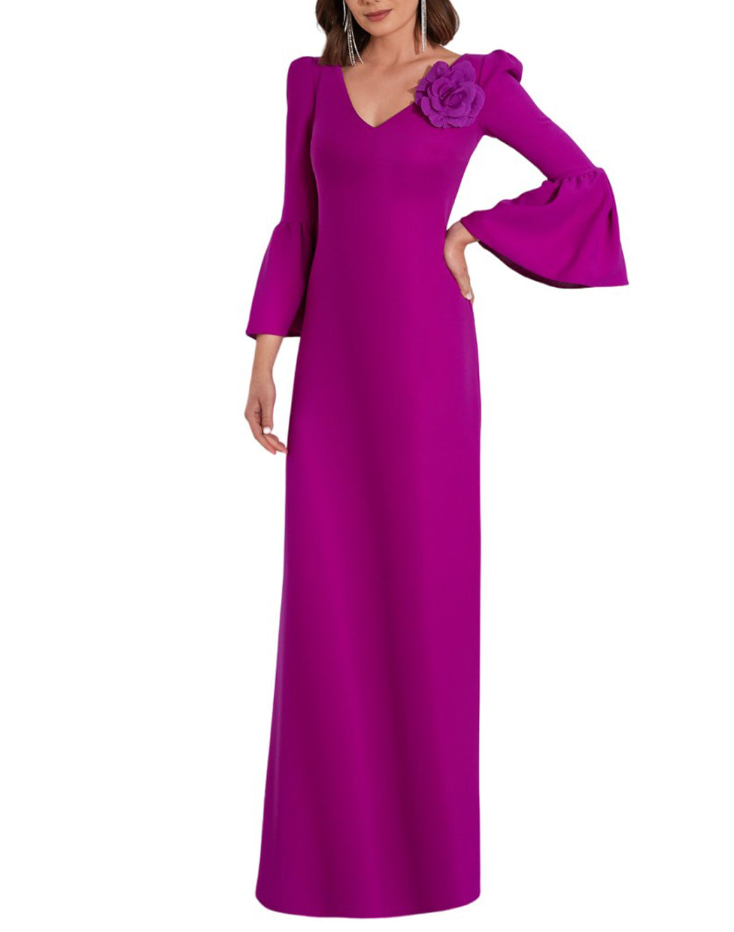 ELEGANT DRESS WITH ASYMMETRIC NECKLINE