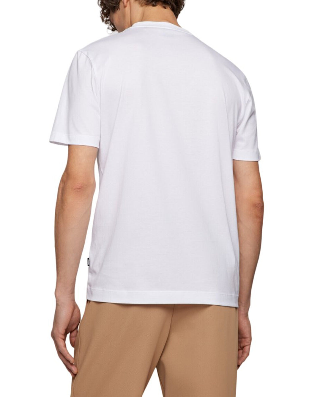Boss T-SHIRT CON RIGHE SULLA NUCA Bianco