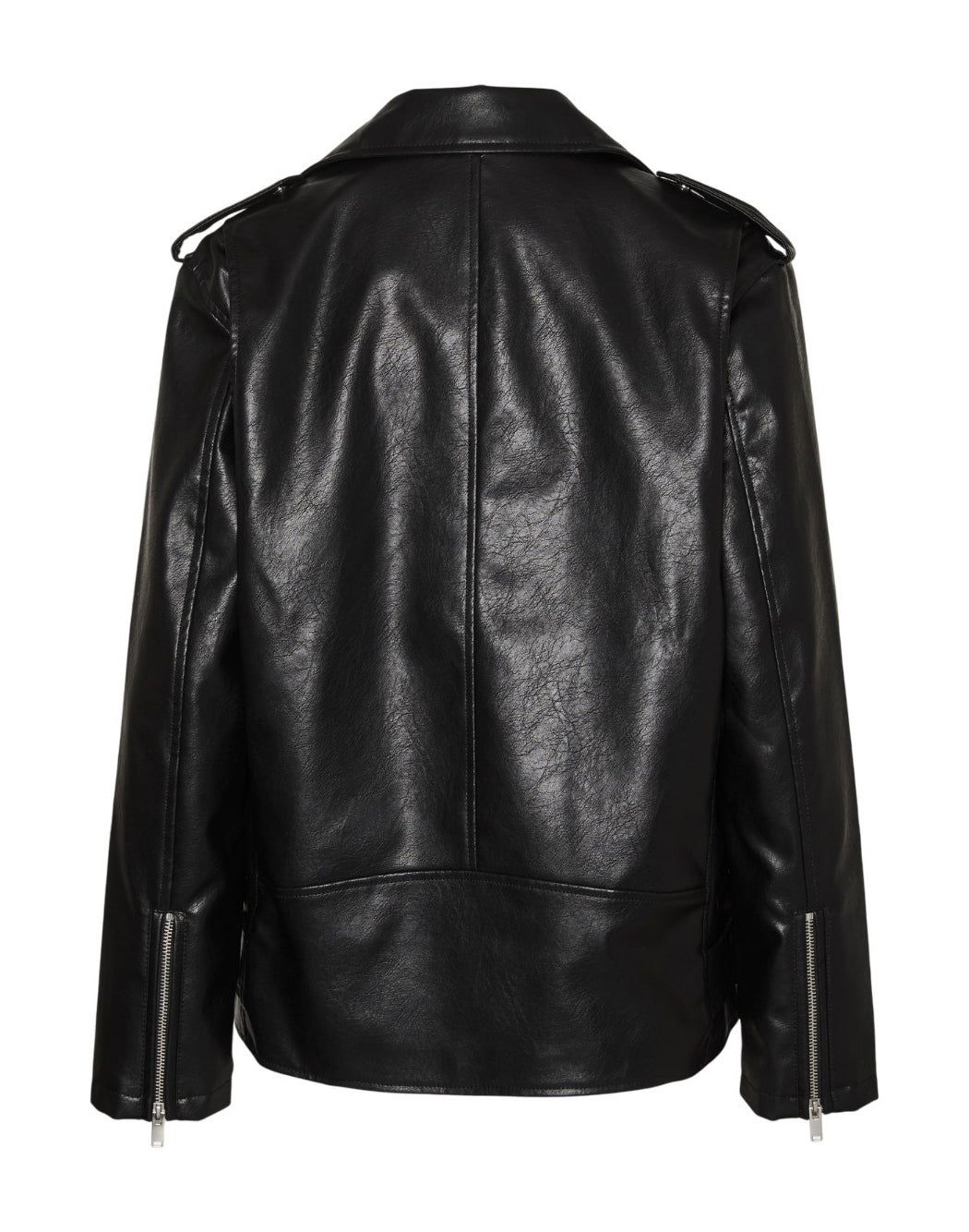 Vero Moda GIUBBOTTO IN ECOPELLE CON ZIP LATERALE Nero