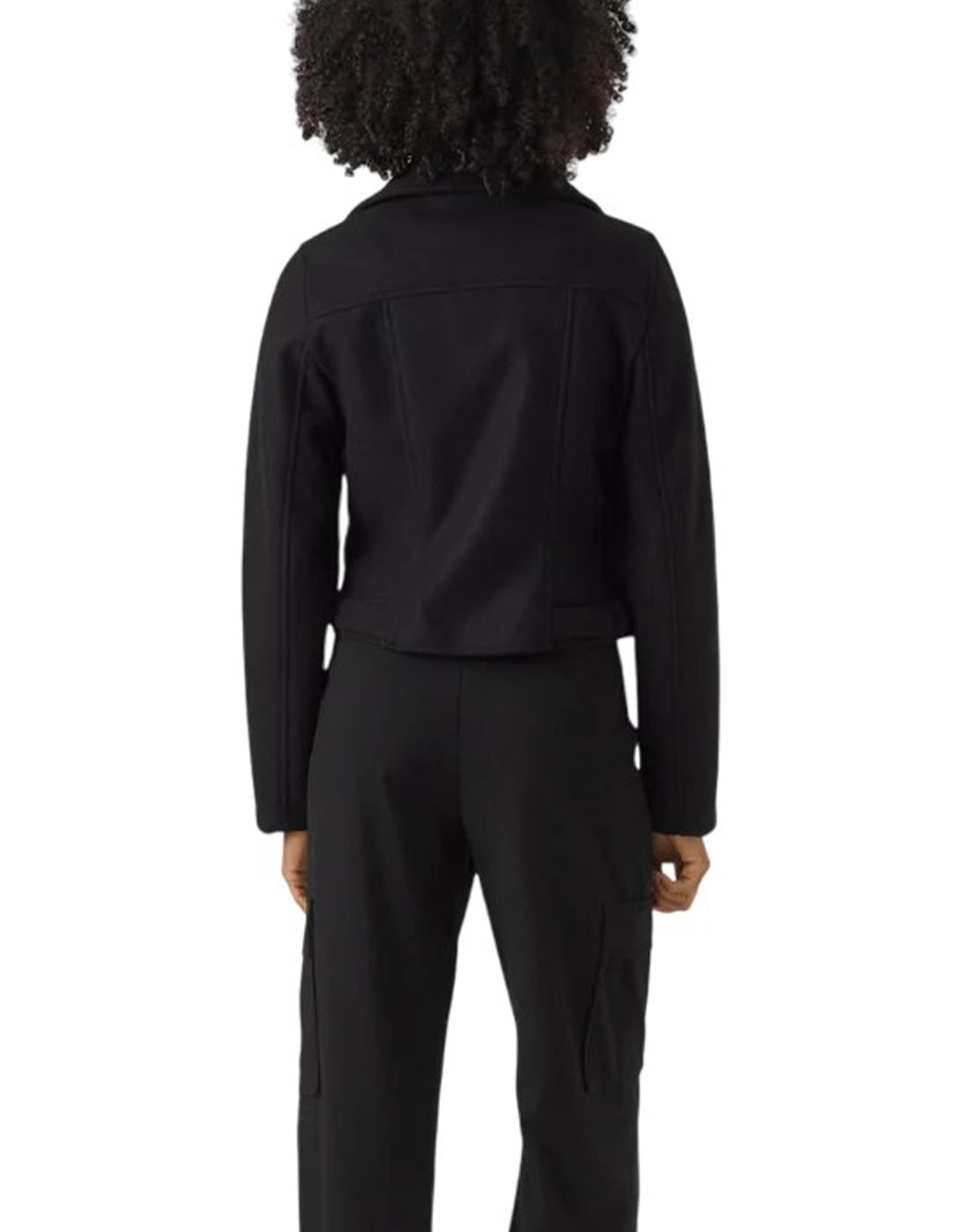 Vero Moda GIUBBOTTO IN ECOPELLE CON ZIP LATERALE Nero