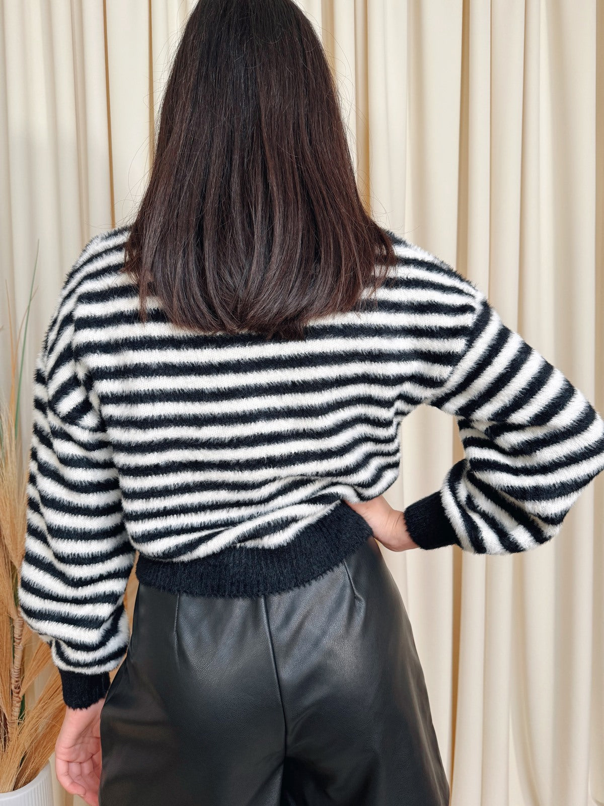 Only PULLOVER A RIGHE Nero