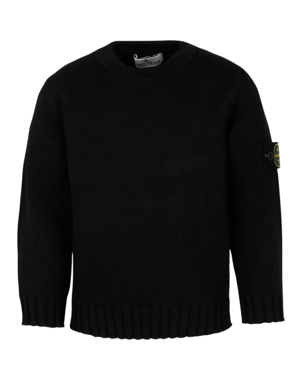 MAGLIONE CON PATCH LOGATA LATERALE