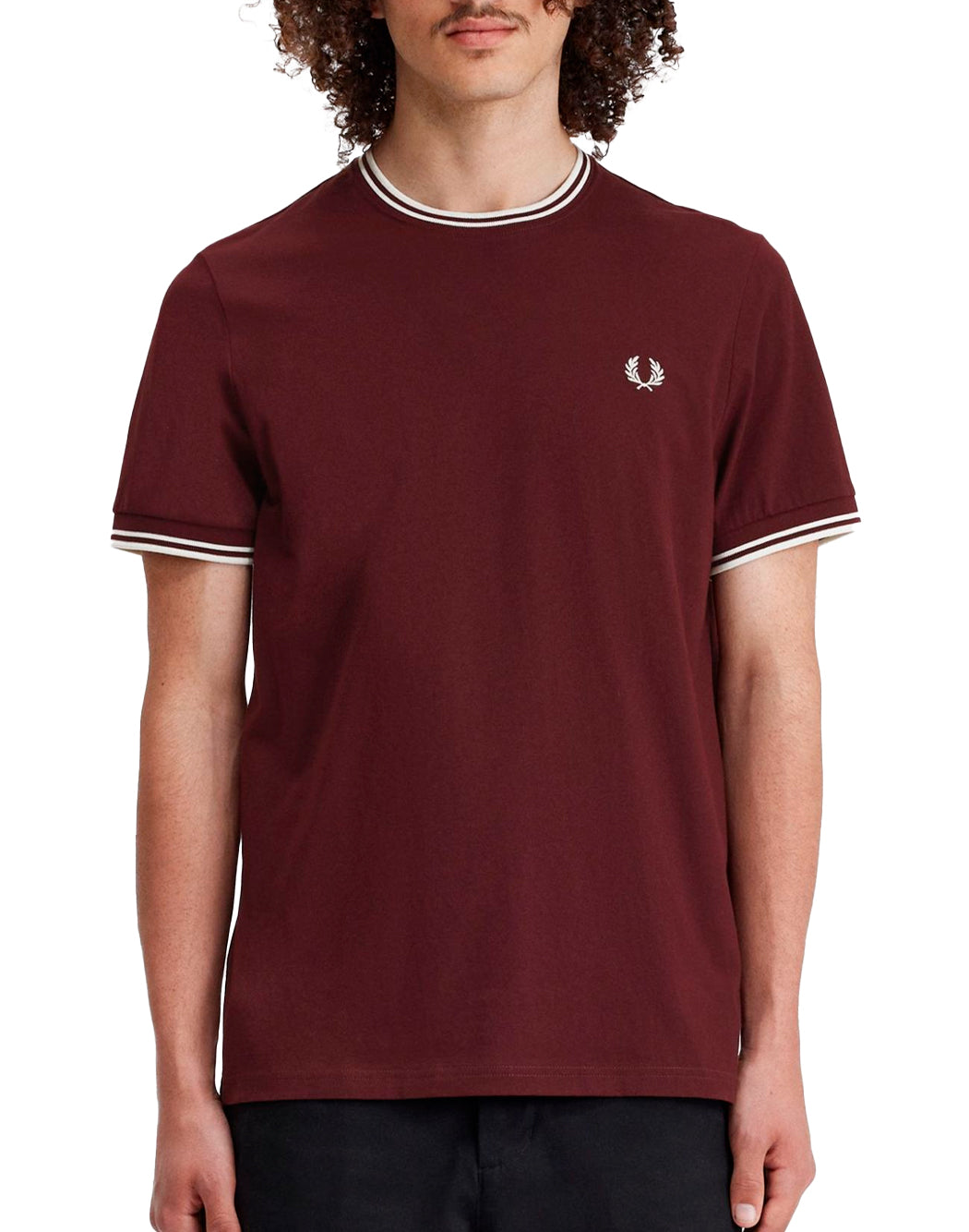 "Fred Perry T-SHIRT "TWIN TPPED" Rosso"