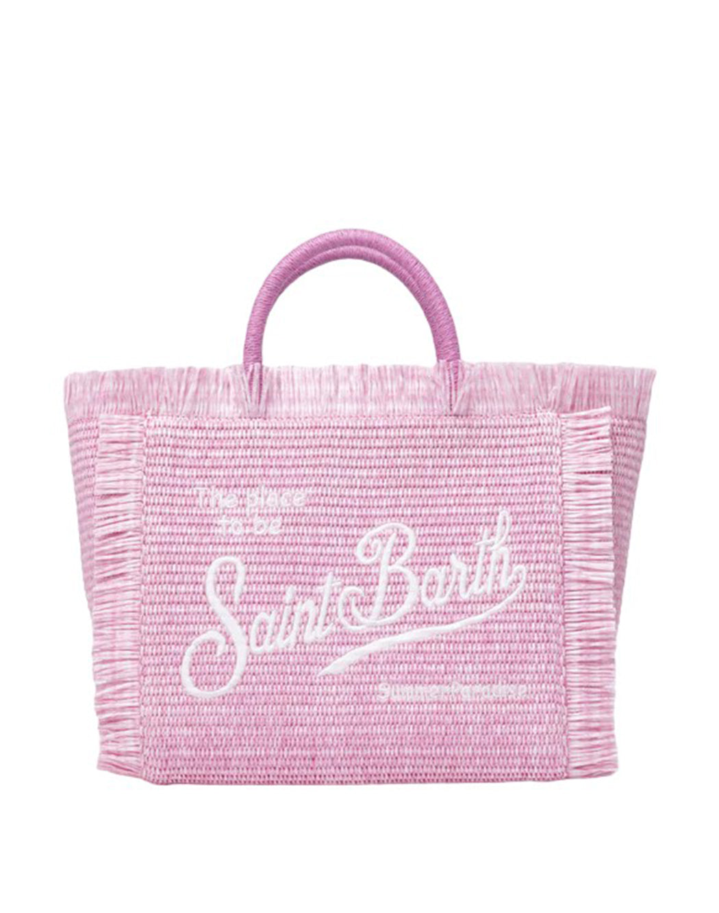 "Mc2 Saint Barth BORSA "VANITY MINI STRAW" Rosa"