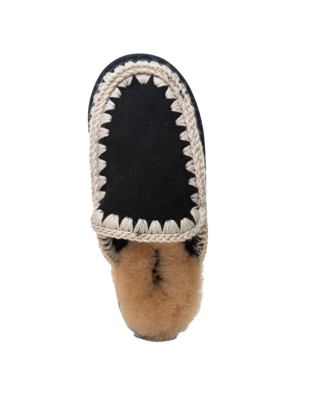Mou SLIPPERS IN SHEARLING Nero