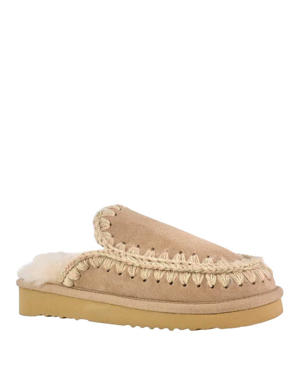 Mou SLIPPERS IN SHEARLING Marrone