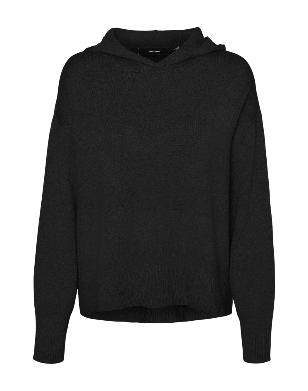 Vero Moda FELPA REGULAR CON CAPPUCCIO Nero