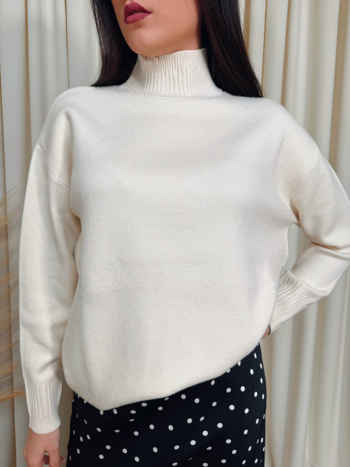 Vero Moda PULLOVER LUNGO Neutro