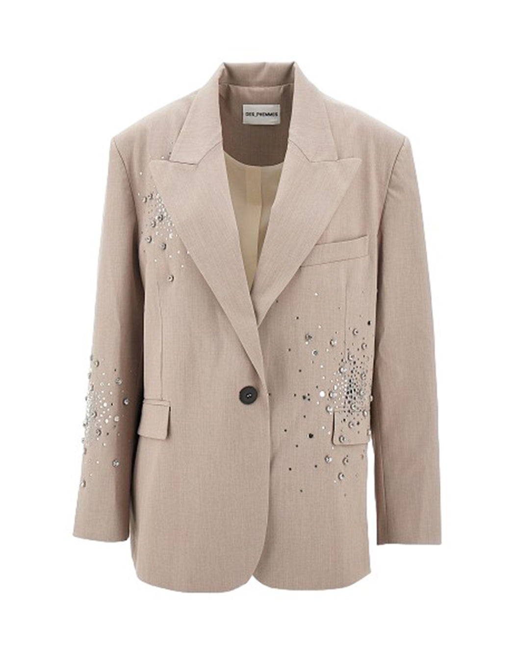 BLAZER CON RICAMO IN CRISTALLI