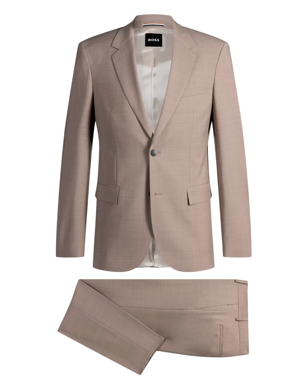 Boss Abito slim fit con microfantasia Neutro