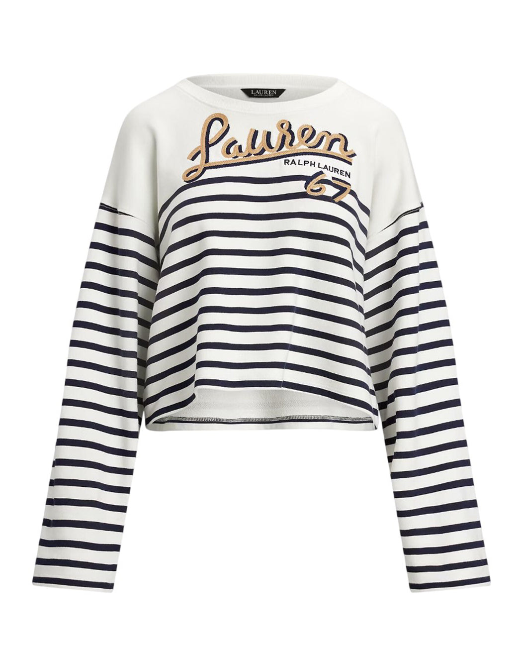 Lauren Ralph Lauren FELPA CORTA IN FRENCH TERRY Bianco