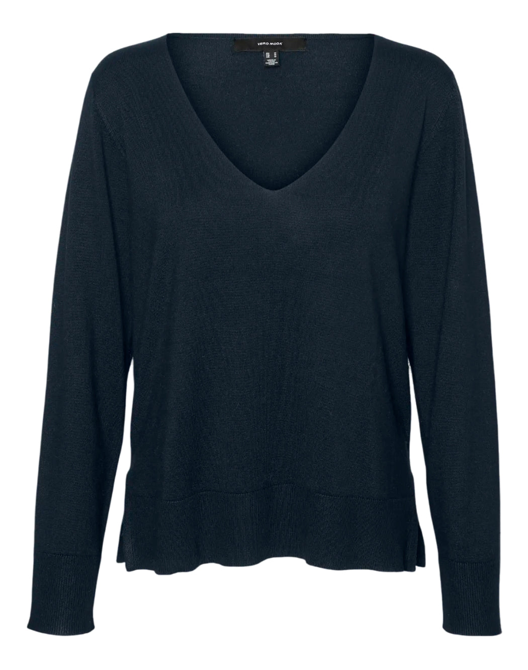 "Vero Moda "VMSILJE LS" PULLOVER CON SCOLLO A V Blu"