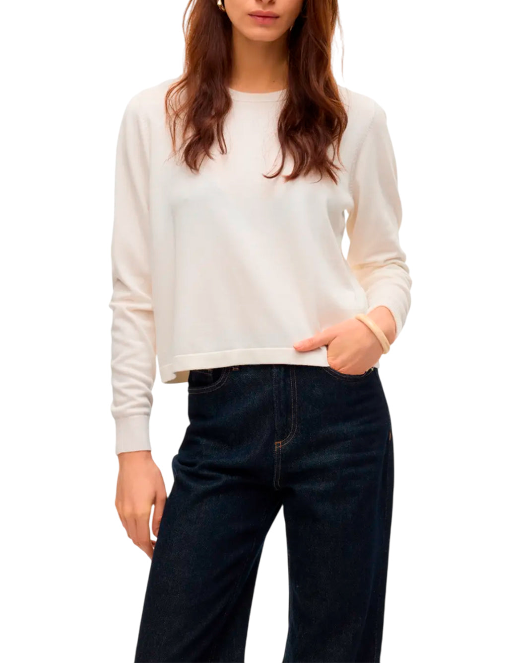 "Vero Moda "VMSILJE LS" PULLOVER GIROCOLLO Neutro"