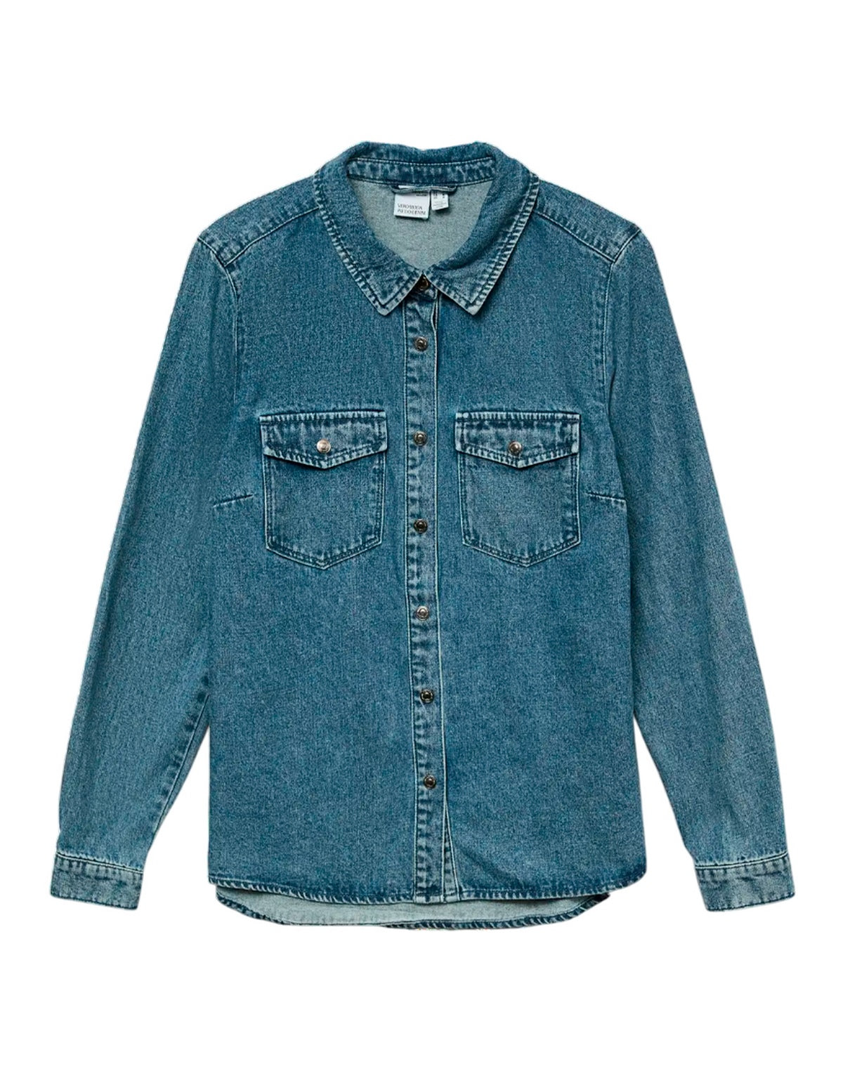 "Vero Moda "VMJENNIE LS" CAMICIA IN MEDIUM DENIM Blu"