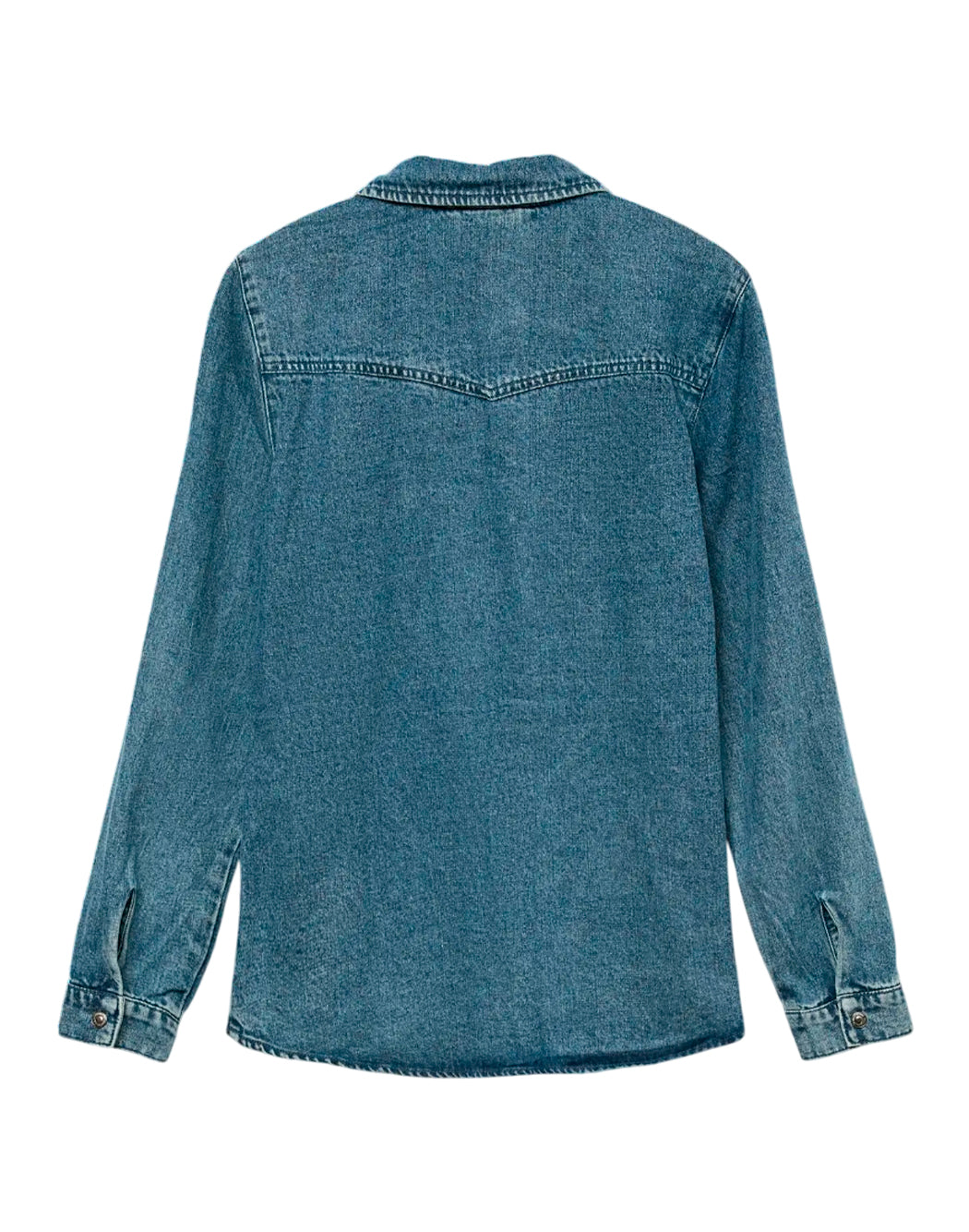 "Vero Moda "VMJENNIE LS" CAMICIA IN MEDIUM DENIM Blu"