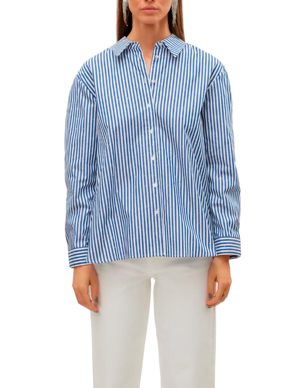 "Vero Moda "VMINGE" CAMICIA A RIGHE Bianco"
