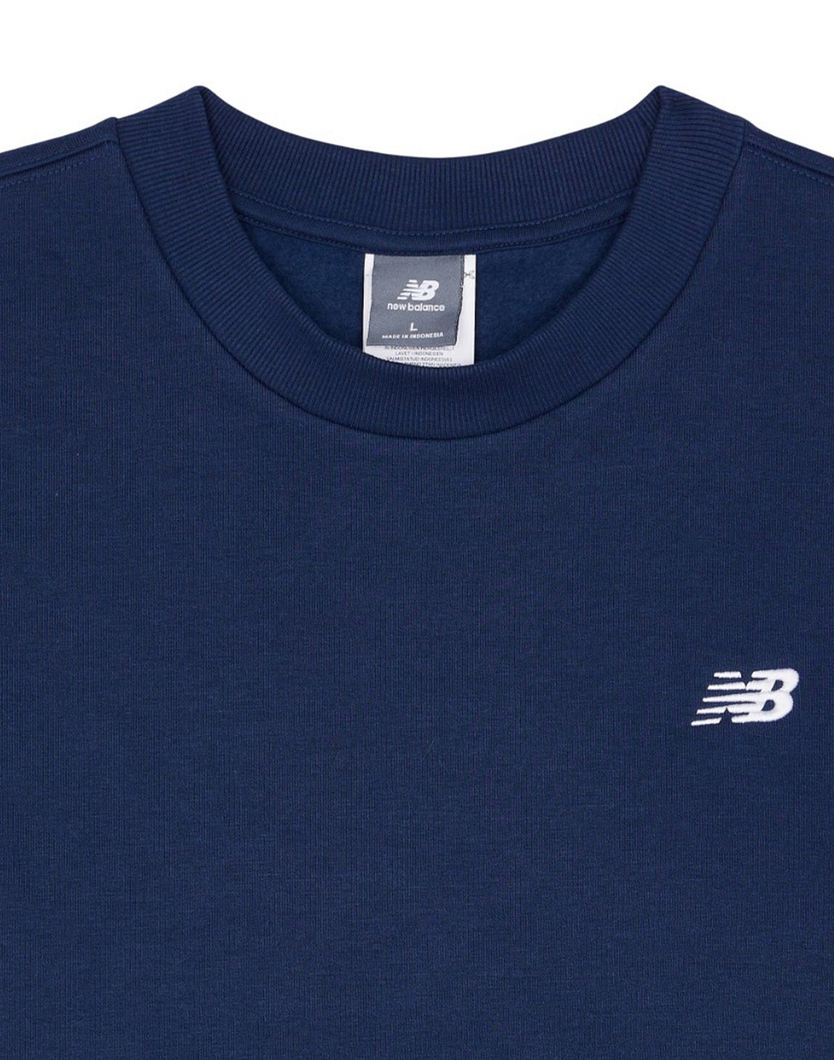 New Balance FELPA CON LOGO FRENCH TERRY CREW Blu