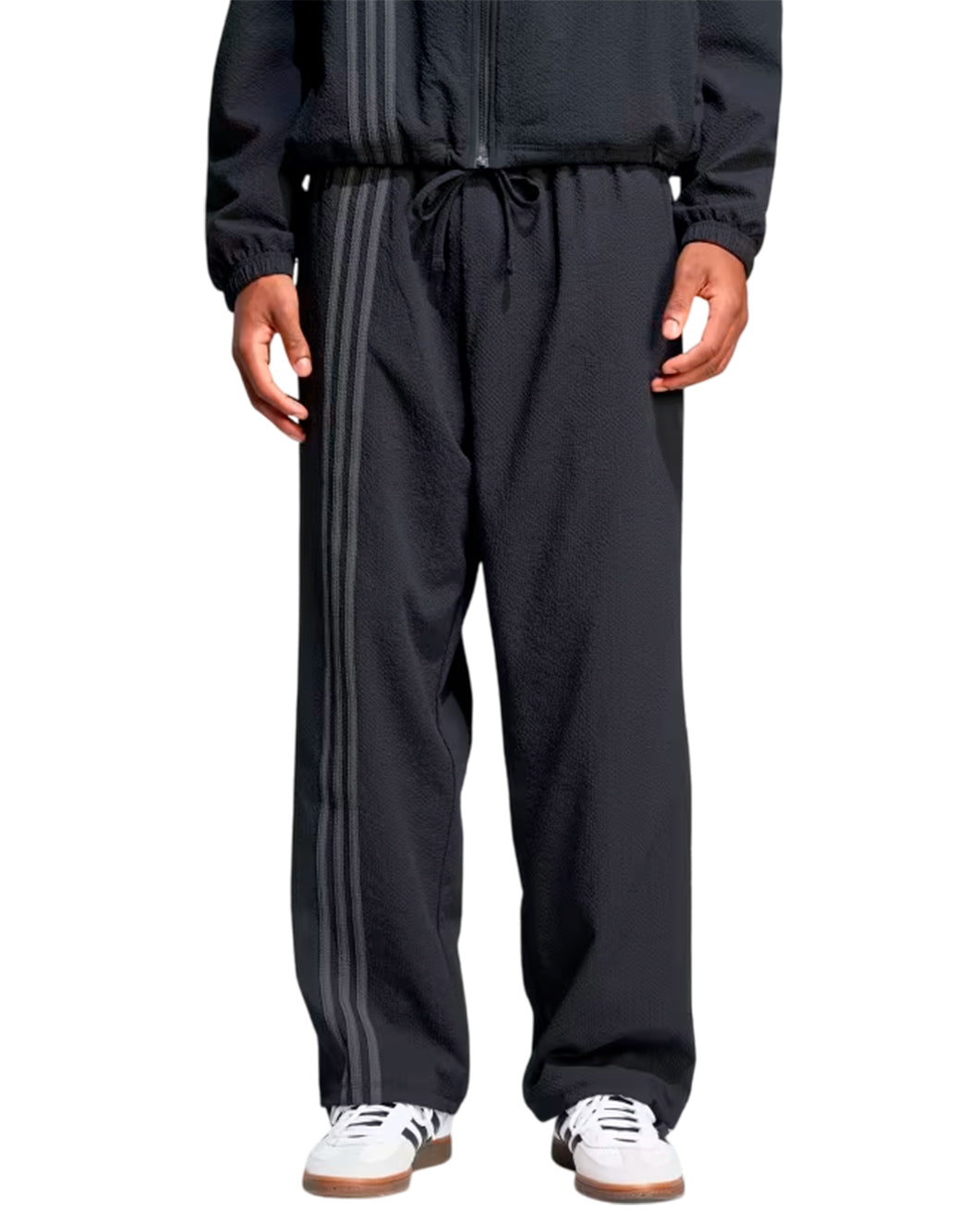 "Adidas PANTALONI "TRACK FASHION SEERSUCKER FIREBIRD" Nero"