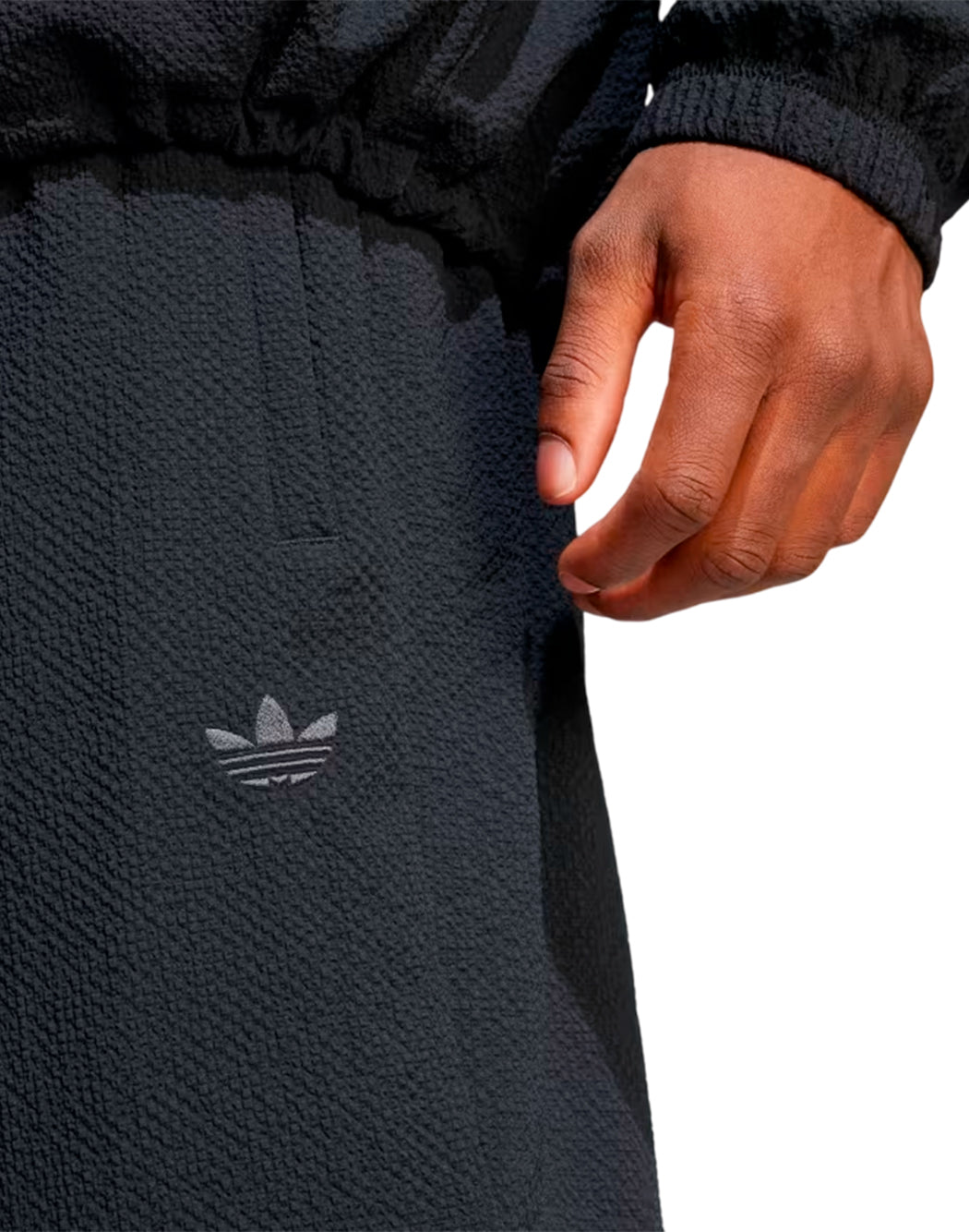 "Adidas PANTALONI "TRACK FASHION SEERSUCKER FIREBIRD" Nero"