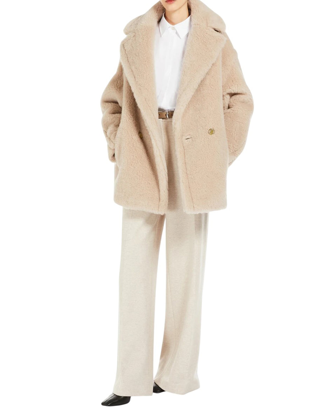 Max Mara CAPPOTTO TEDDY IN LANA Neutro