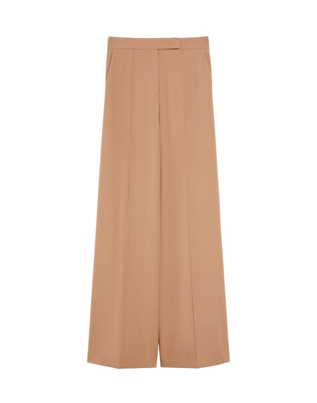 Max Mara PANTALONE IN GABARDINA DI LANA Marrone