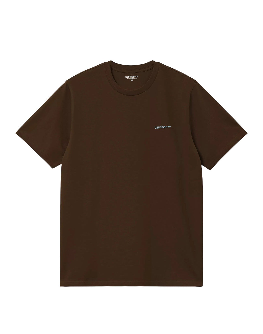 Carhartt Wip T SHIRT CON LOGO RICAMATO Marrone